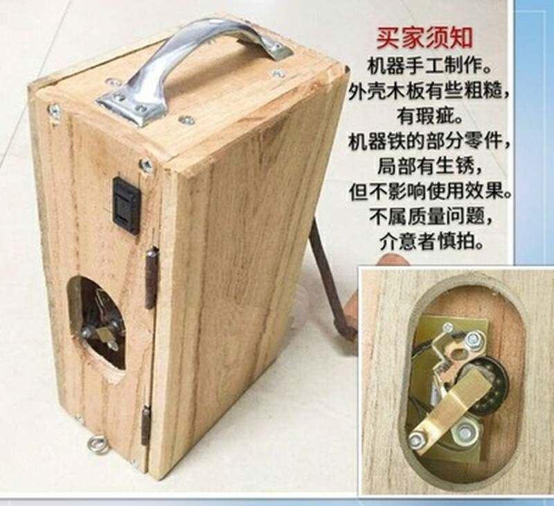 老式手摇发电机60伏到V260V伏500瓦W大功率增速齿轮箱木箱带白金