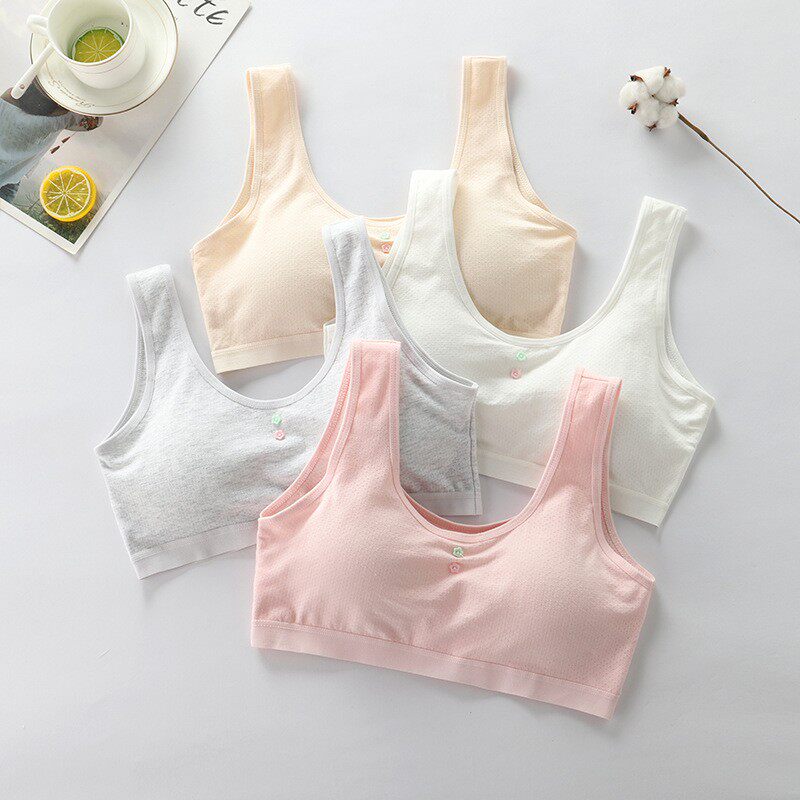 12-18岁少女女文胸小背心初中高中生运动女童大童发育期内衣