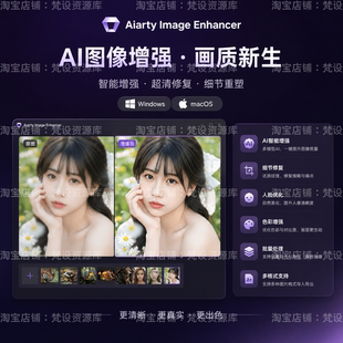 Ai批量人像证件照图片无损放大模糊变清晰降噪Image Enhancer3.11