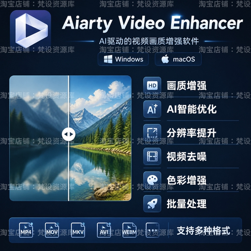 Aiarty Video Enhancer3.6老视频修复软件AI智能面部重建划痕去除
