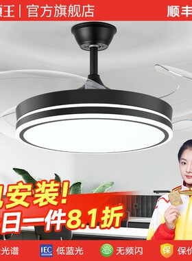领王led风扇灯吊扇灯餐厅隐形静