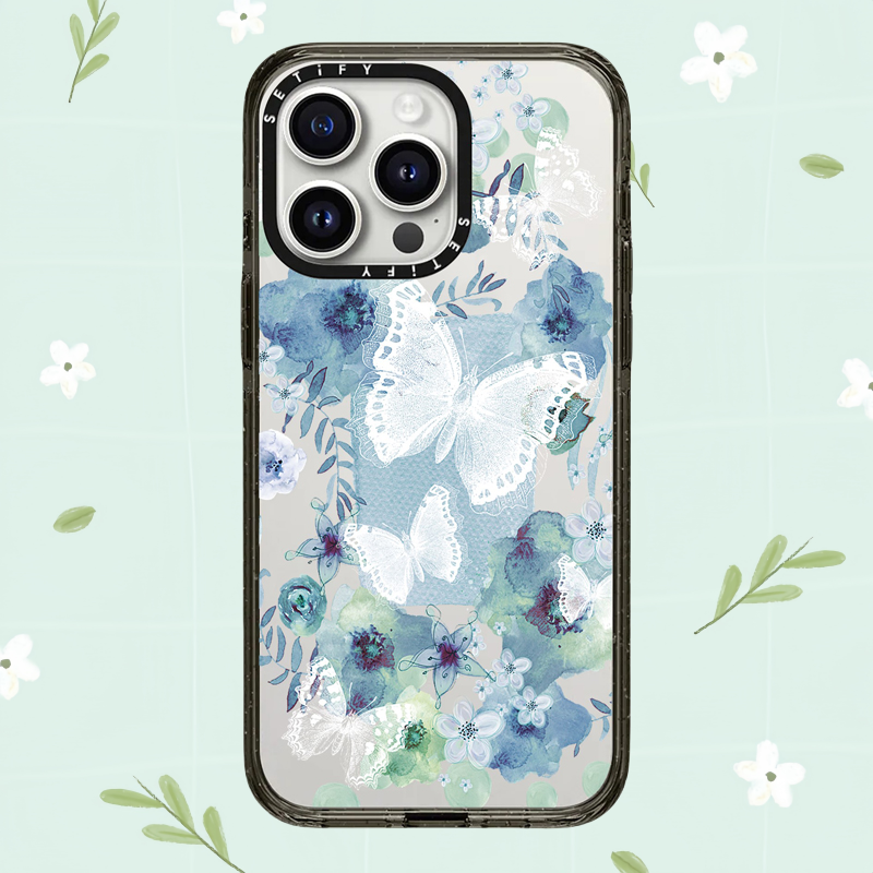 韩国代购CASETiF蝴蝶油画花蕊适用于苹果15Promax/plus手机壳iphone16promax防摔套14保护13pro透明12情侣