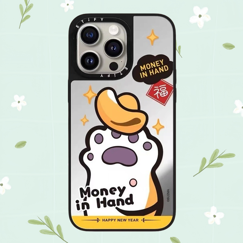 韩国代购CASETiF招财进宝 胖虎镜面适用iphone16promax/plus手机壳苹果15promax保护新款14pro防摔13透明12女