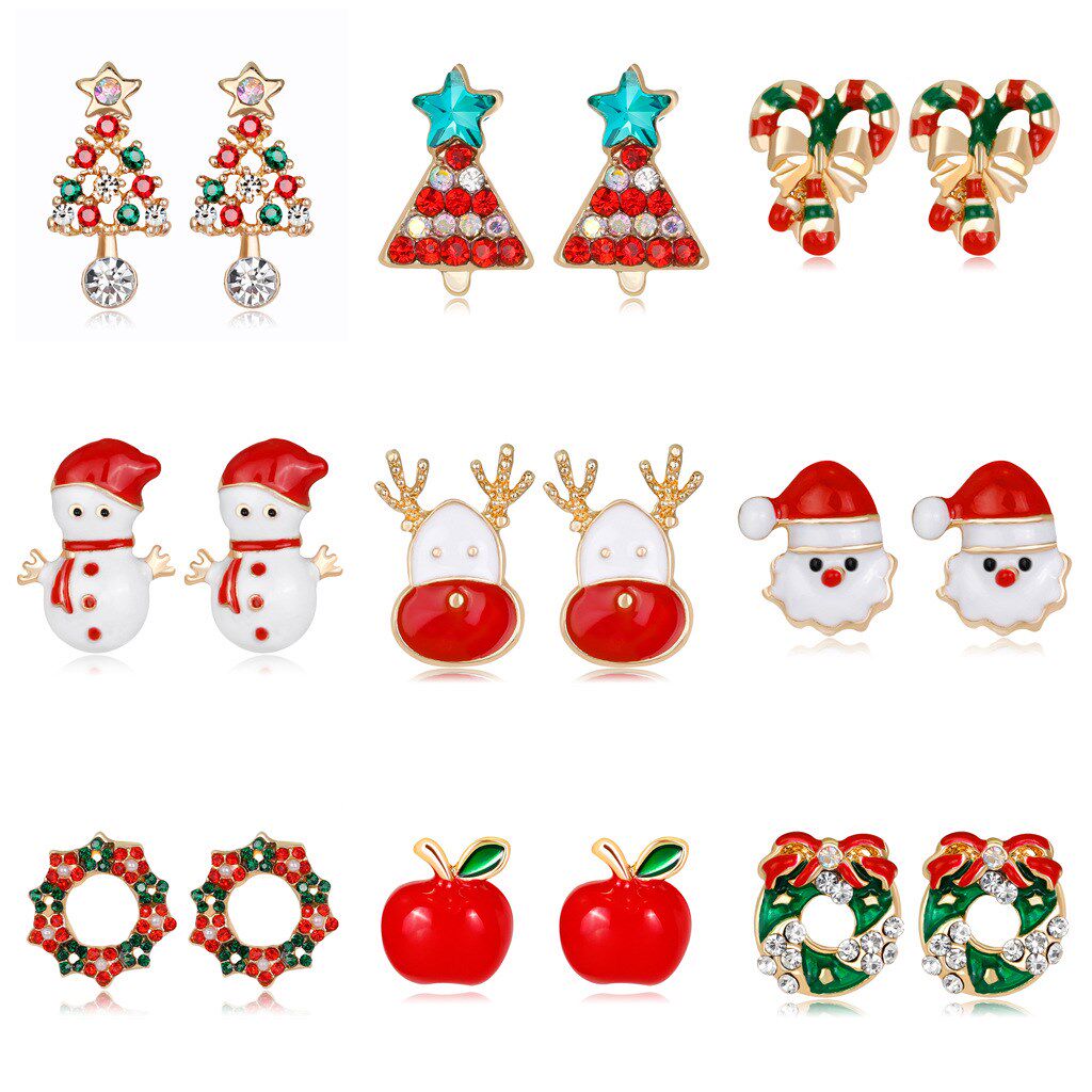 christmas earrings merry christmas gifts santa claus xmas tr