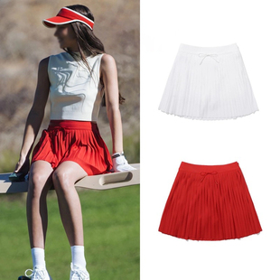 韩国高尔夫新女装网球裙运动休闲时尚轻盈舒适亲肤透气面料百褶裙
