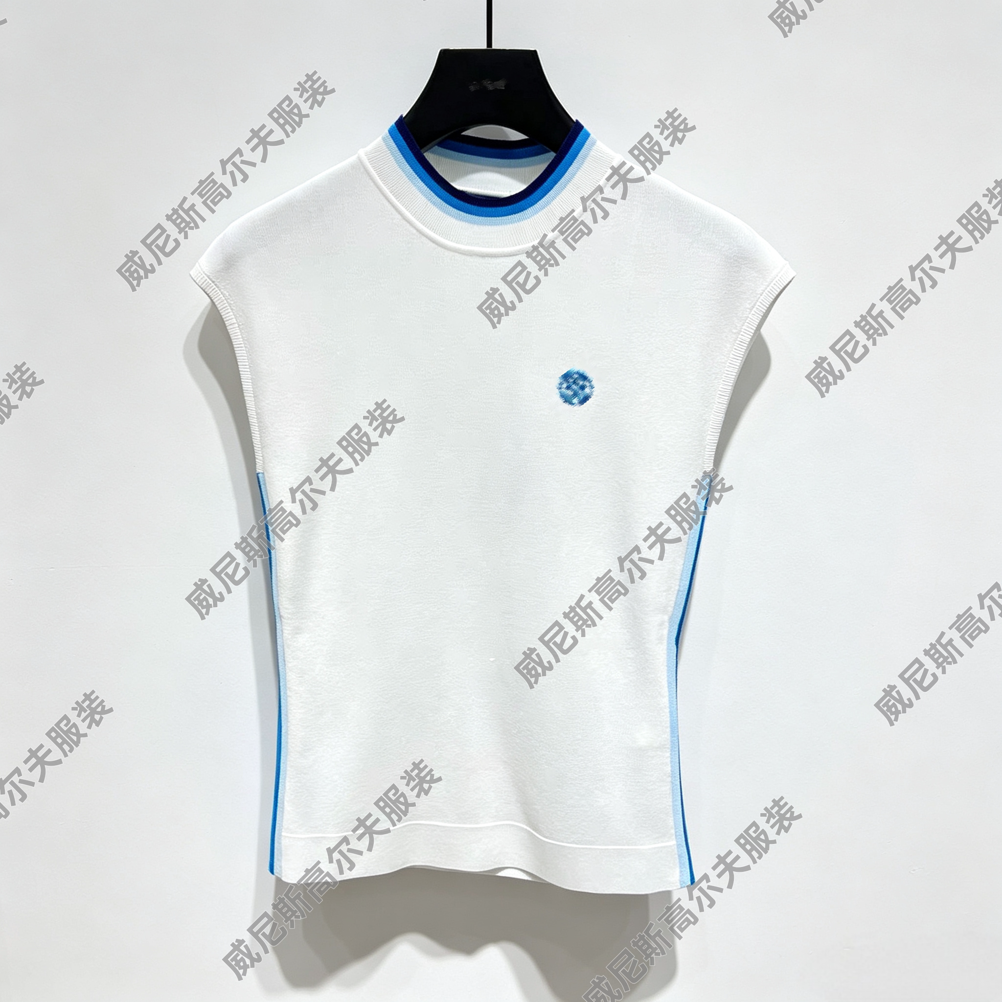 新款韩系原单高尔夫女士夏季运动休闲百搭修身显瘦短款无袖polo衫