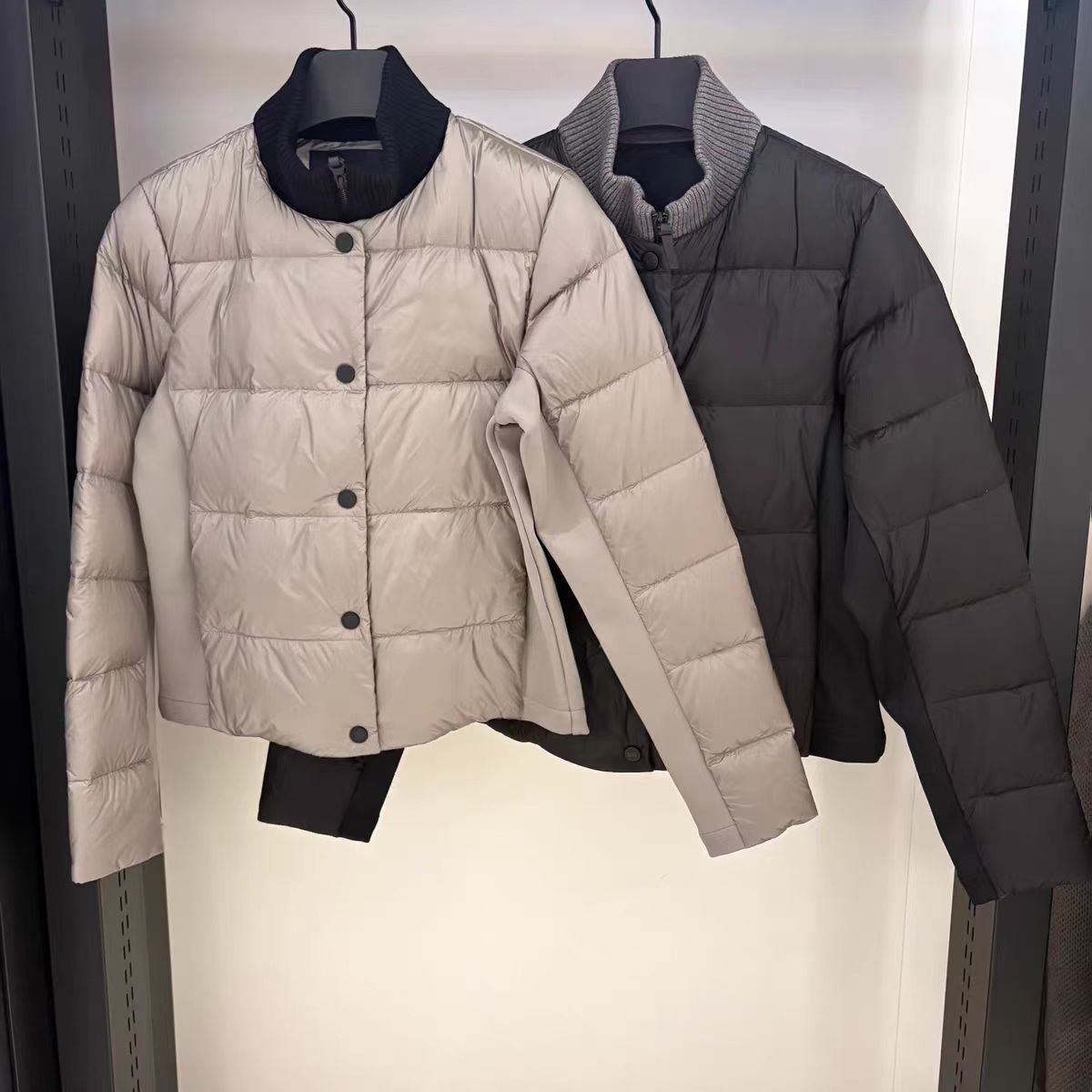 25新款高尔夫女士冬季立领排扣长袖羽绒服运动百搭保暖防风上衣