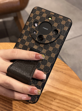 适用华为mate80手机壳mete60pro+腕带支架新款保护套m40镜头全包防摔70air高档非凡大师指环女后壳商务绳潮牌