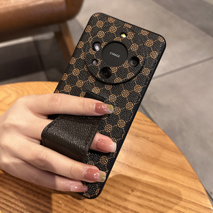 适用华为mate80手机壳mete60pro 保护套m40镜头全包防摔70air高档非凡大师指环女后壳商务绳潮牌 腕带支架新款