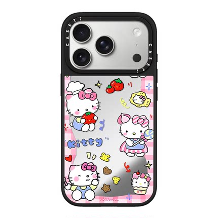 CASE环绕kt黑kitty凯蒂猫磁吸适用苹果17promax壳iPhone16promax保护套15pro全包防摔14可爱13卡通12女款