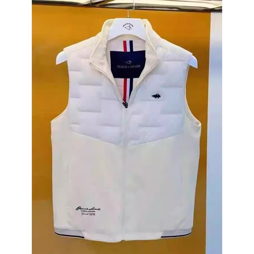 勇士鲨鱼男秋冬保暖白鸭绒马甲