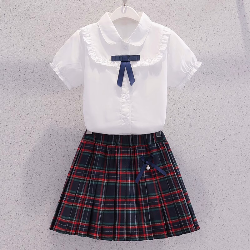 女童学院风套装夏季JK制服百褶裙