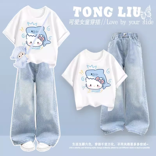 女大童初中生巨好看炸街裤子套装
