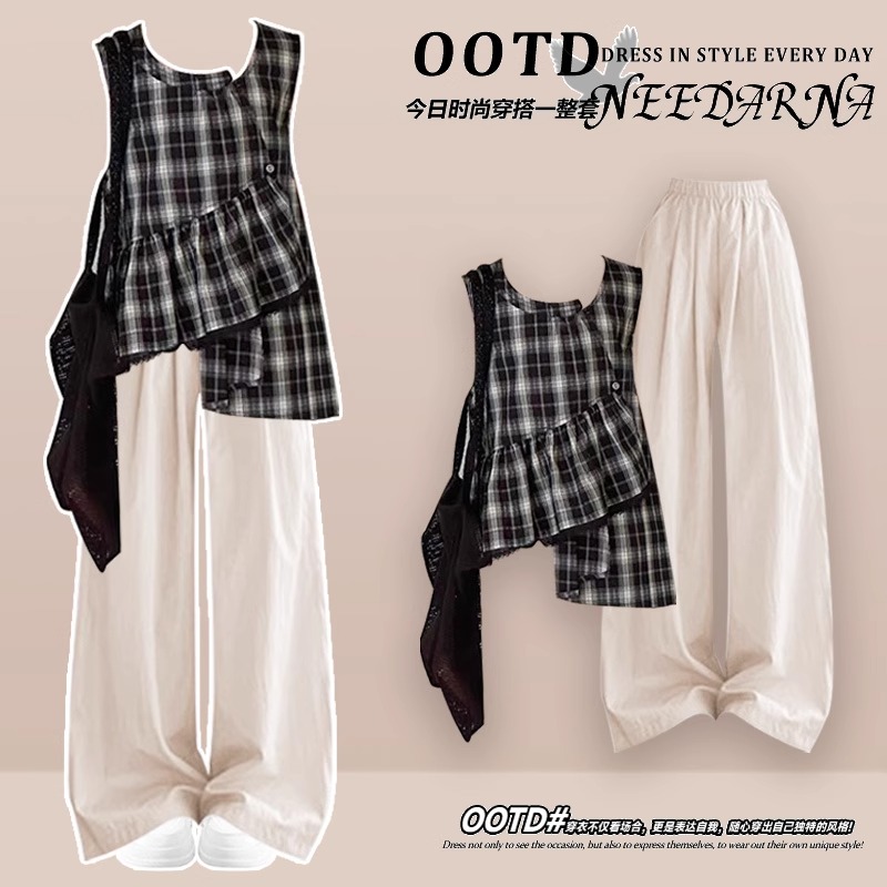 又酷又飒女童夏日韩系一整套ootd穿搭夏季穿搭儿童衣服中大童夏装