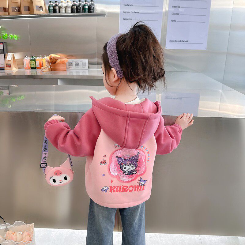 女童加绒外套秋冬款2025新款儿童冬装洋气加厚女宝宝库洛米棒球服,童装/婴儿装/亲子装,普通外套,淘宝优惠券,粉丝福利购,淘宝优惠卷