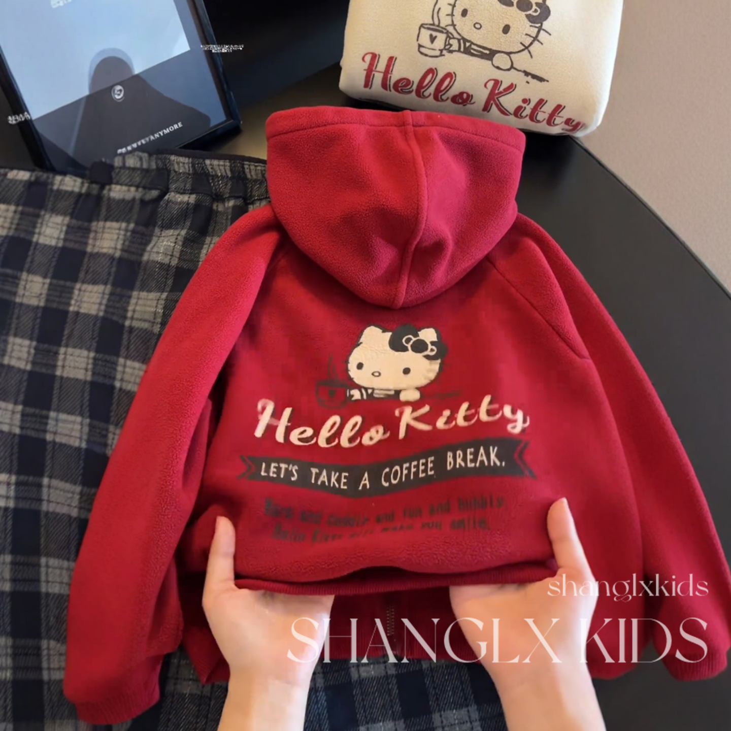 女童外套双面奥粒绒卫衣Kitty猫