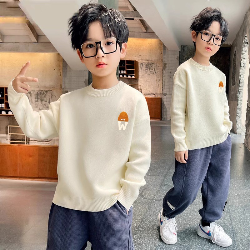 男童毛衣秋冬款中大童痞帅针织衫