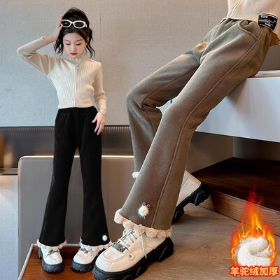 女大童加厚女孩冬季儿童加绒裤子
