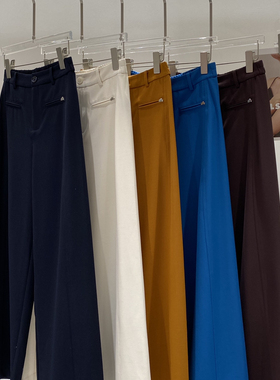 米米小众设计26年早春阔腿宽松百搭休闲裤（含2绵羊毛）d1-6801