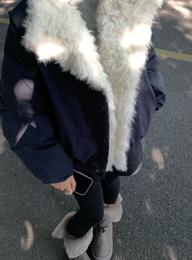 米米大翻领百搭羽绒服(含50白鸭绒)3B78229