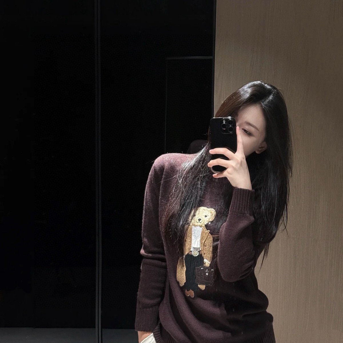 米米气质百搭卡通小熊刺绣圆领长袖保暖羊绒衫（含100羊绒）R9076,自行车/骑行装备/零配件,自行车整车大保养工时,淘宝优惠券,粉丝福利购,淘宝优惠卷