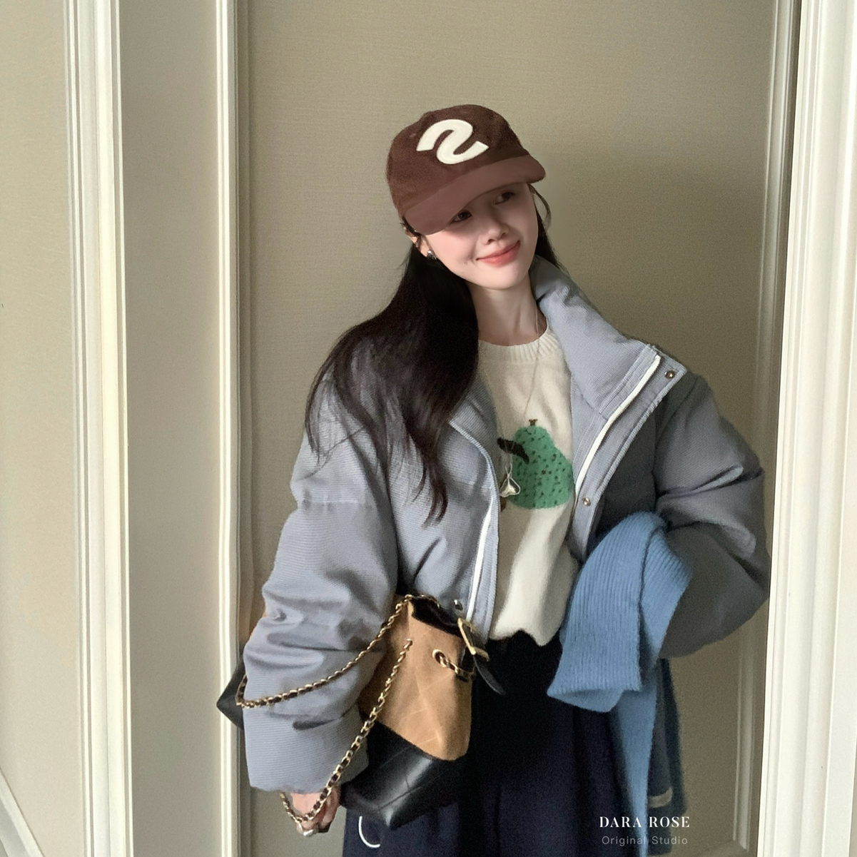 米米设计子简约休闲洋气90白鸭绒保暖羽绒服(含90白鸭绒)S3745