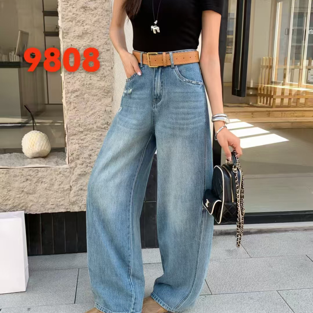 米米设计松阔腿裤弯刀裤香蕉裤牛仔裤长裤牛仔裤(配腰带)1-9808,女装/女士精品,休闲裤,淘宝优惠券,粉丝福利购,淘宝优惠卷