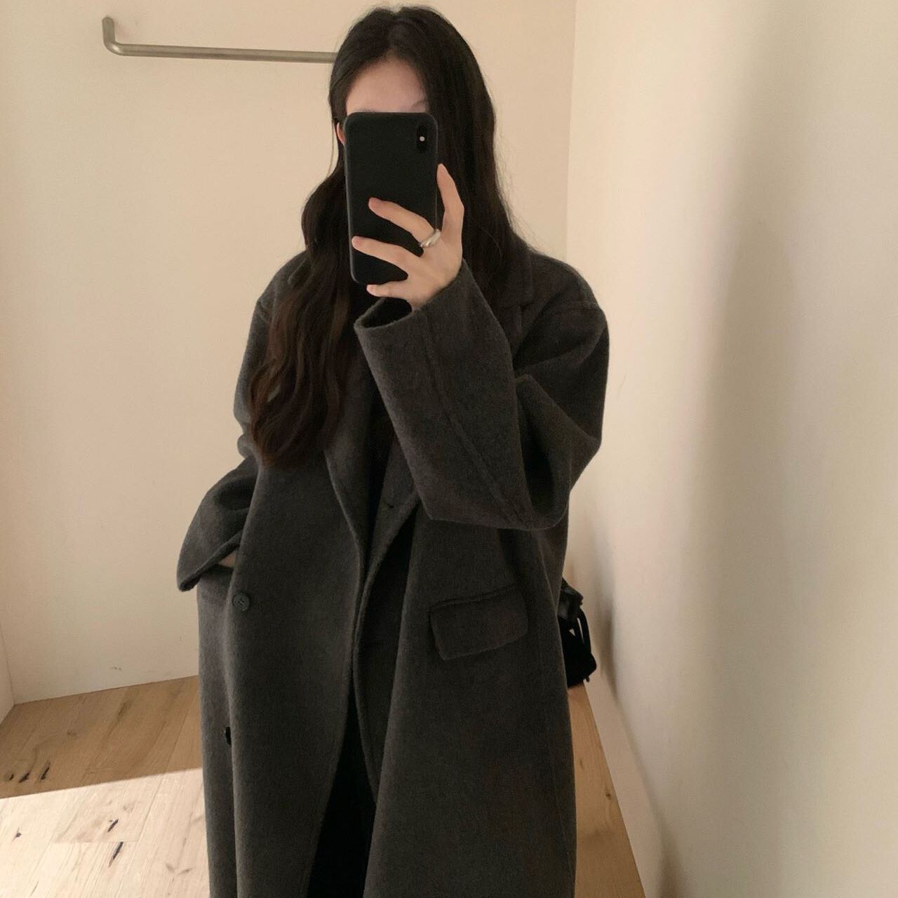 米米设计AT—专注高品质简约风羊毛外套（含100羊毛）ATD2075