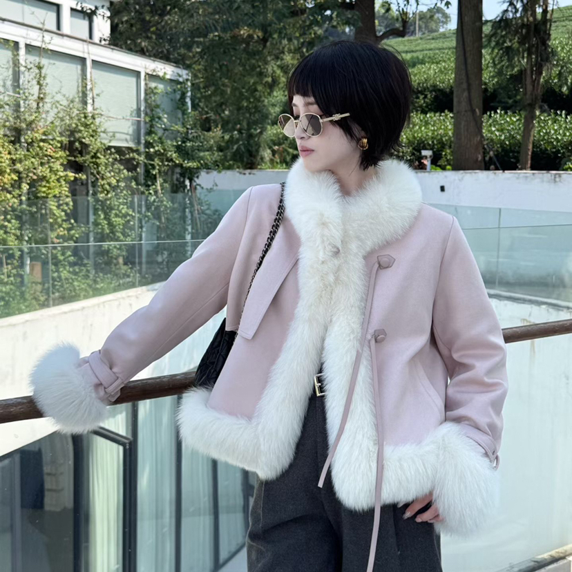 米米店式轻奢毛领宽松保暖羽绒服外套(配狐狸毛不可拆卸)252029