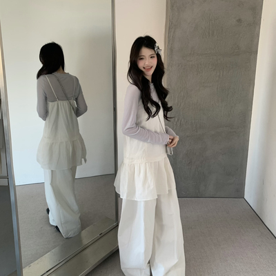 米米小众设计新韩系春夏搭配爆款百搭清爽背心裙背心26570