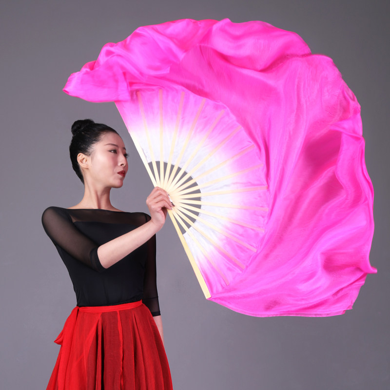 扇舞美真丝古典舞跳舞扇轻飘自然