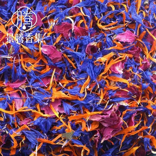 100克矢车菊玫瑰天然混合花瓣diy香薰蜡烛仅装饰干花不可食用
