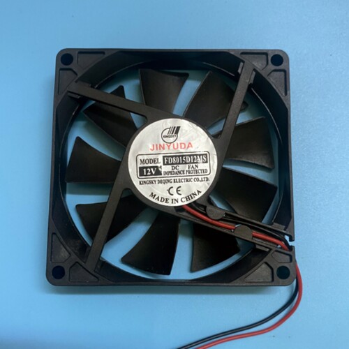 JINYUDA全新FD8015D12MS冷藏冰箱里dc12V伏8cm厘米公分散热小风扇
