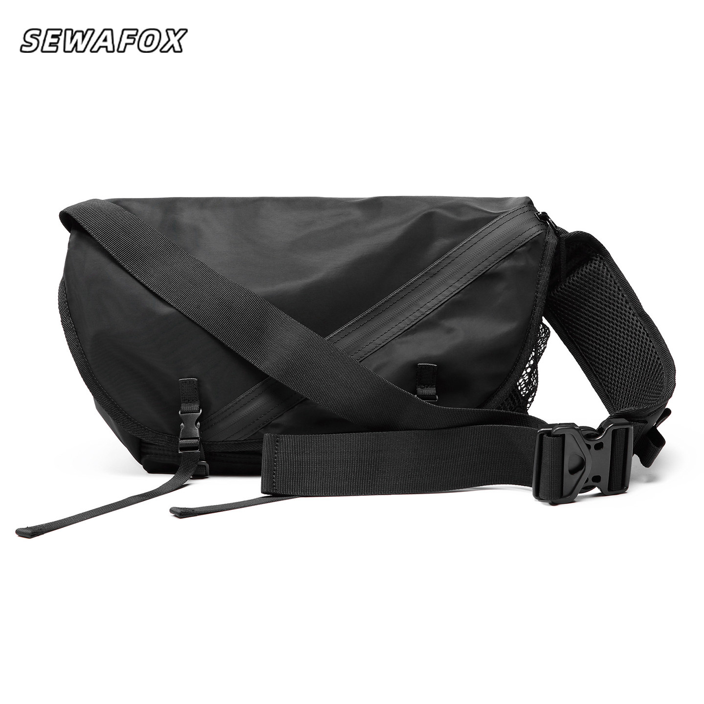 男士时尚简约潮牌斜挎包男款休闲运动高级感单肩包胸包大容量通勤