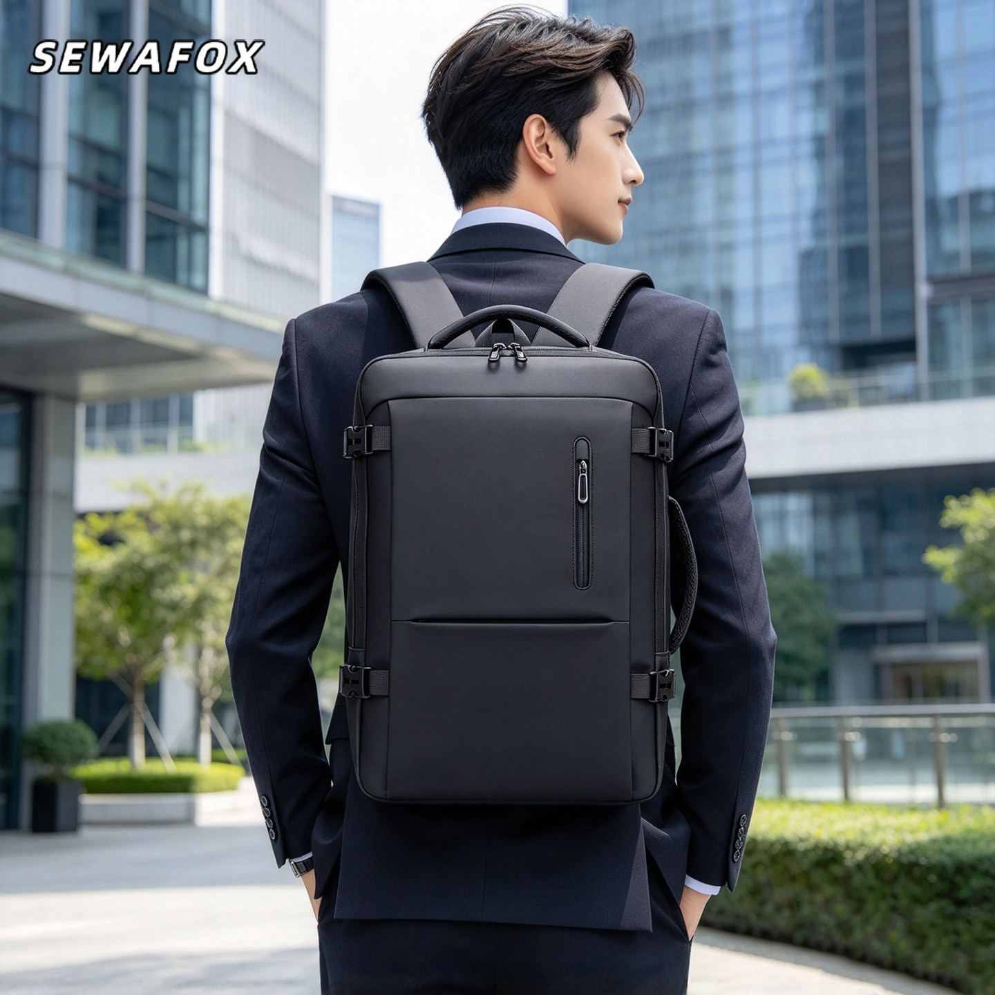 SEWAFOX塞瓦狐商务通勤双肩包