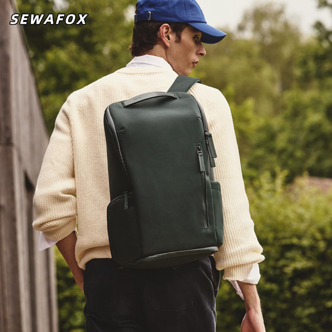 新款男士商务双肩包通勤出差旅行大容量背包女高级感防水学生书包