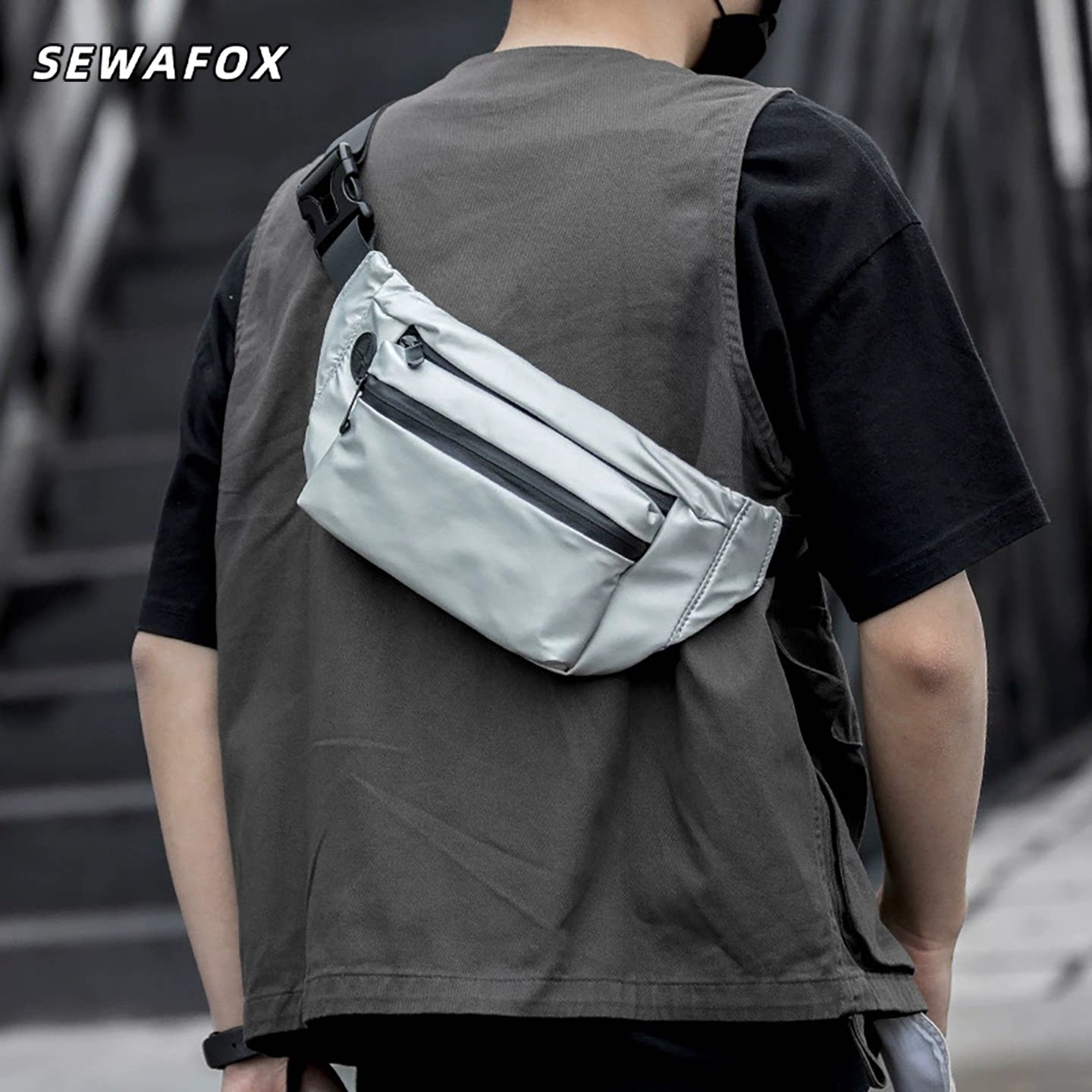 SEWAFOX塞瓦狐男士通勤单肩包