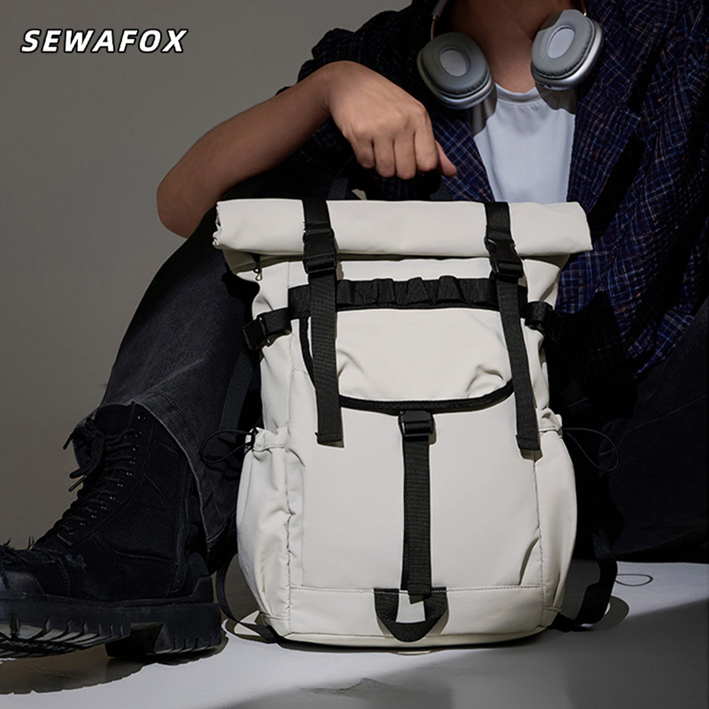 SEWAFOX通勤可扩容电脑双肩包