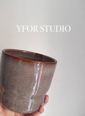 出口外贸彩芋热植灰色系蝴蝶兰陶瓷无孔花盆