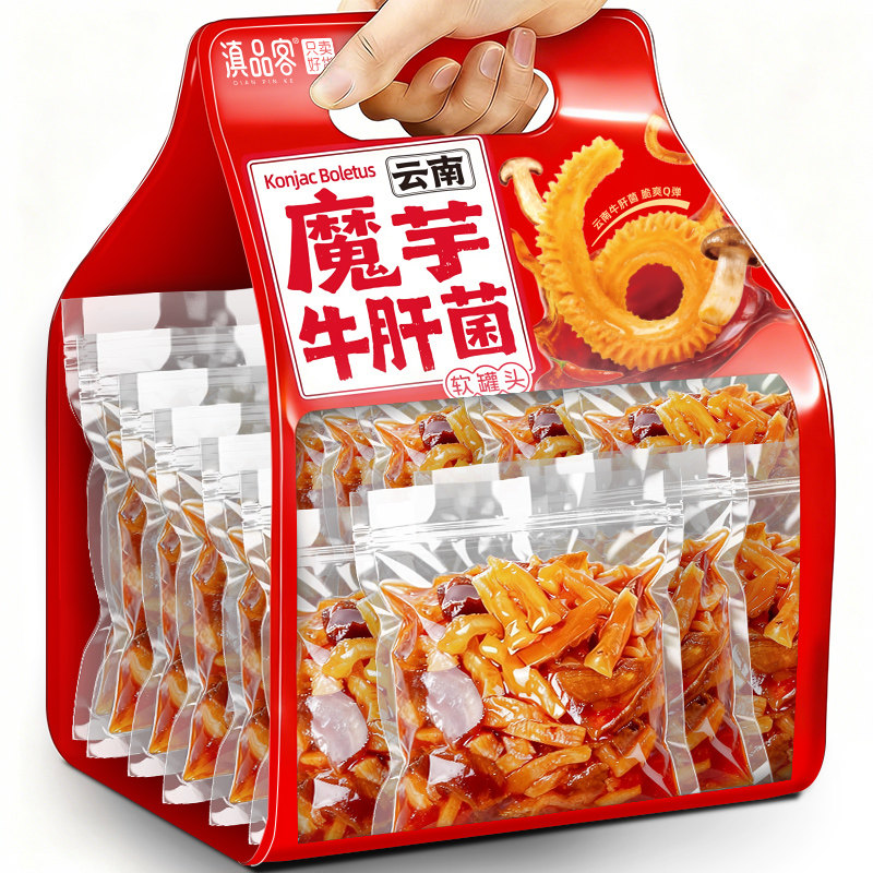 滇品客云南麻酱味魔芋牛肝菌麻辣味大袋辣条怀旧解馋零食卤味素食,零食/坚果/特产,卤味素食,淘宝优惠券,粉丝福利购,淘宝优惠卷