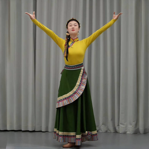 新款藏族舞蹈演出服民族风练功服