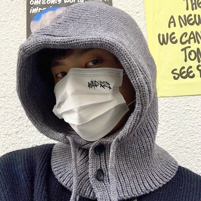 巴拉克韩国帽子冬季保暖围脖一体