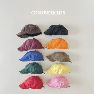 韩国宝宝帽子春季新款男童女童夏季儿童遮阳帽防晒帽婴儿鸭舌帽