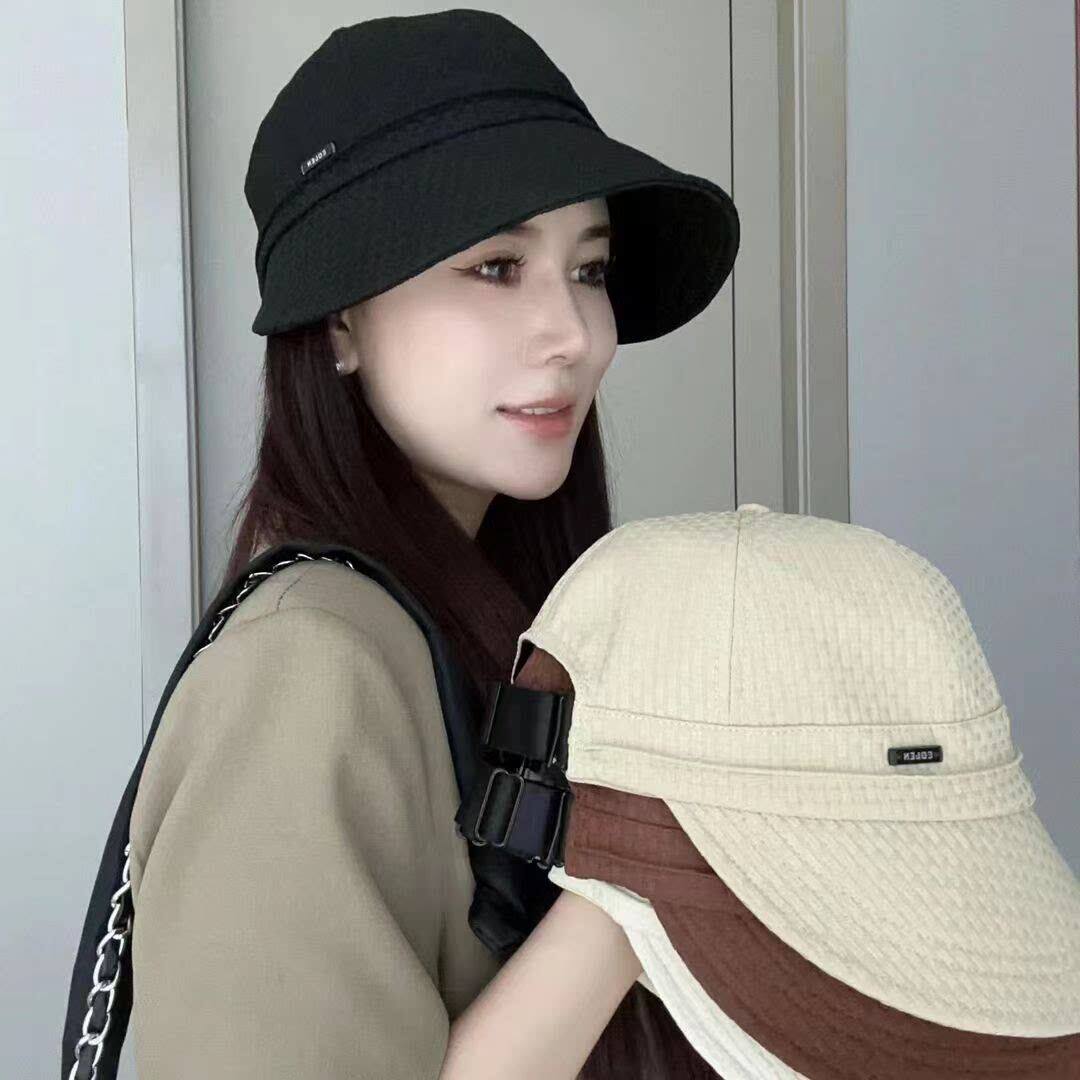 帽子女款2026新款时尚韩版百搭遮阳防晒渔夫帽大头围显脸小鸭舌帽