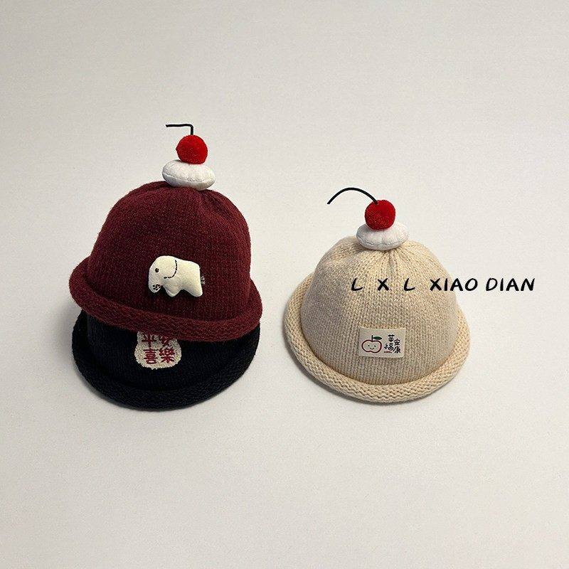 宝宝帽子冬季复古喜庆毛球针织套头帽男童女童洋气百搭儿童毛线帽,运动包/户外包/配件,运动帽,淘宝优惠券,粉丝福利购,淘宝优惠卷