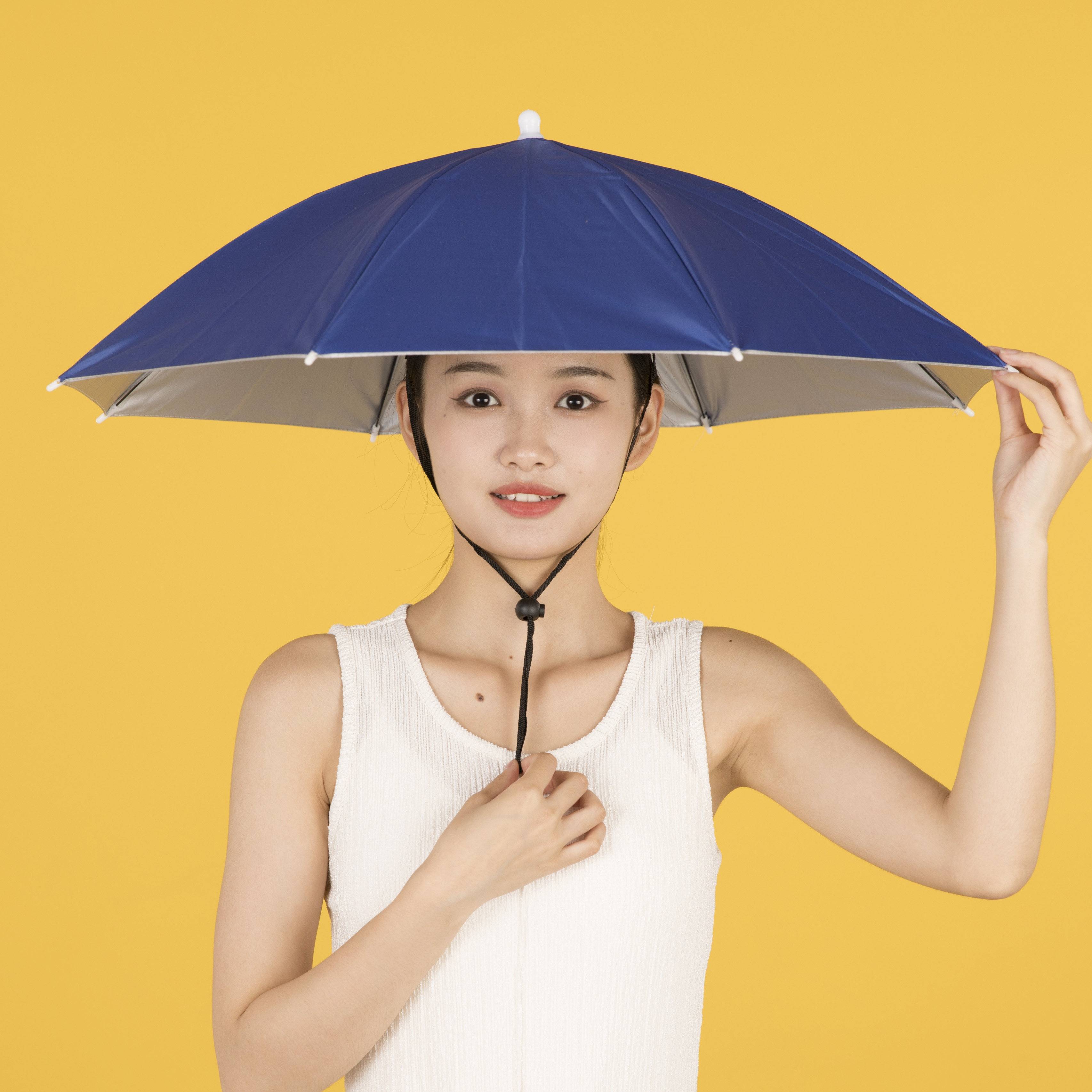 小号伞帽遮阳头戴雨伞帽子钓鱼伞