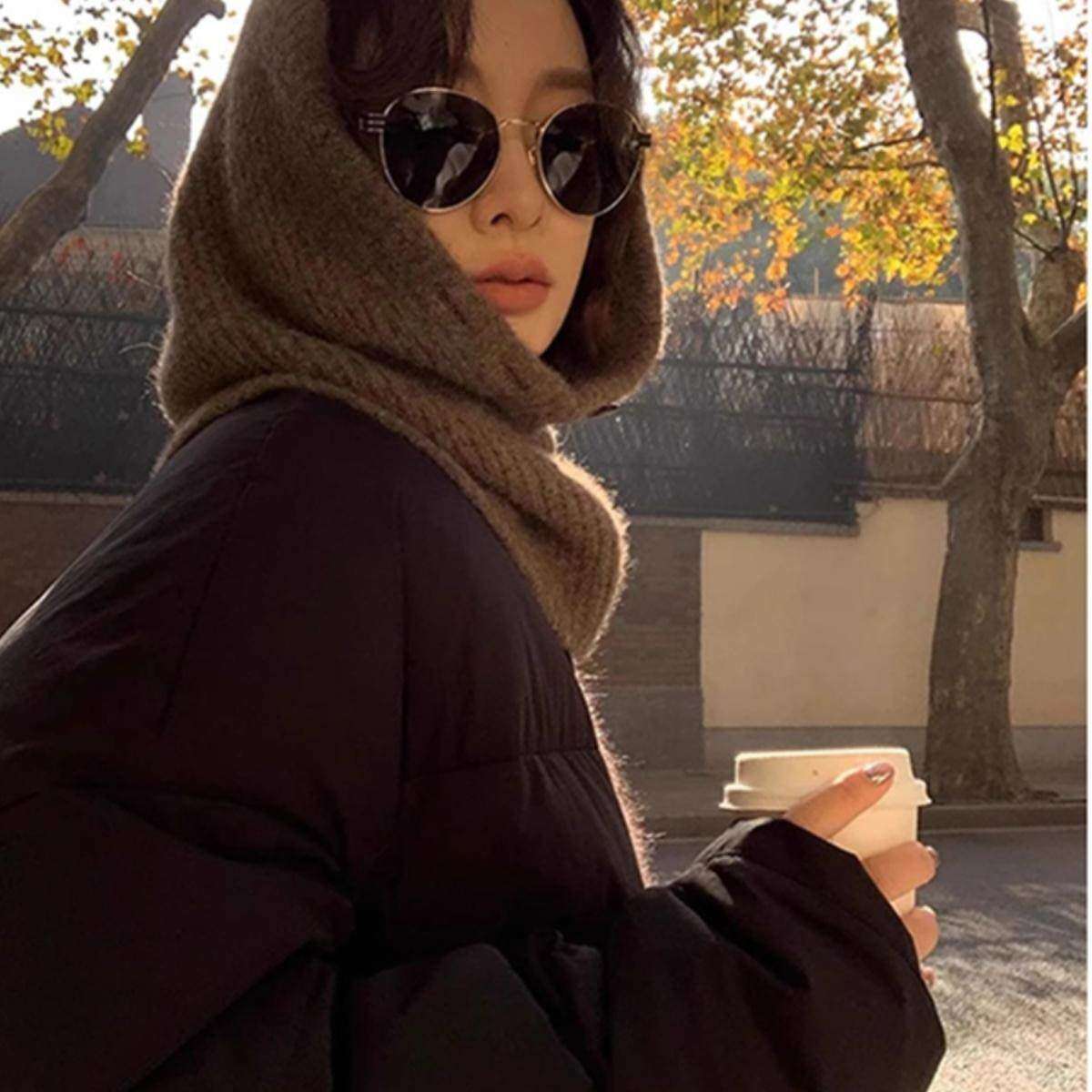 巴拉克拉法帽~高级感保暖护耳羊绒针织毛线帽女套头一体围脖帽子,运动包/户外包/配件,运动帽,淘宝优惠券,粉丝福利购,淘宝优惠卷