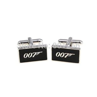 极速Promotion!! 007 Cufflinks bBlack color fashion novelty j