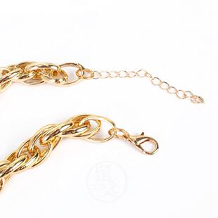 极速。Gold necklace fashion retro punk thick chain cXlavicle