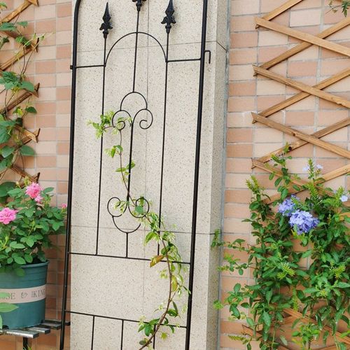 极速新款爬藤架h花架铁艺网格花墙攀爬架子月季铁线莲牵引网阳台